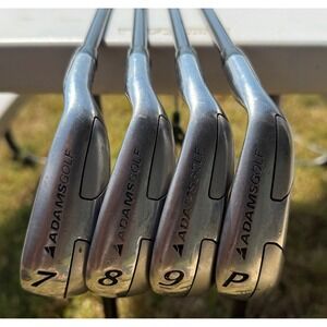 Adams Golf Idea A12 OS Irons 7, 8, 9, P Pro Launch Blue Graphite Shafts Men's